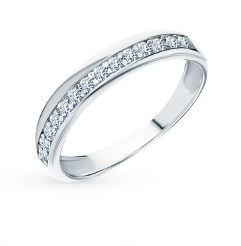 

Silver ring with cubic zirconia sunlight sample 925