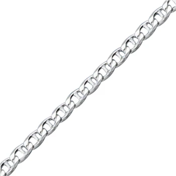 

Silver 925 Sterling 60 Micron Mariner (Bull Bar) Chain Necklace