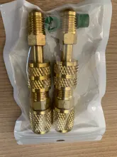 2 uds adaptador de aire acondicionado macho 5/16 SAE hembra 1/4 SAE para R410 R32 adaptador de aire acondicionado refrigerante reparación fluoruro