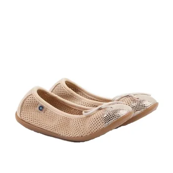 

Flats for girl in split camel beige, Conguitos