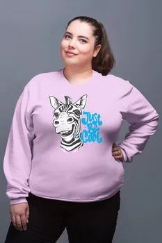 

Angemiel Wear Just Be Cool Zebra Pink Women Sweatshirts