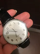 Simple gran Dial, relojes de las mujeres de cuero de moda de negocios reloj de pulsera de cuarzo con claro número mejor regalo para hombre zegarek damski