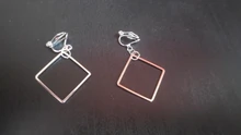 Aretes geométricos de Metal sin agujero, Clips para las orejas redondos/triangulares/cuadrados/hexagonales/pentagrama, pendientes sin Piercing CE209
