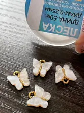 4-10 Uds Multicolor acrílico colgante de mariposa encanto conjunto para joyería DIY pendientes collares pulseras accesorios hechos a mano