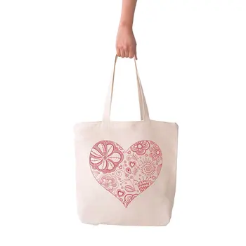 

Angemiel Bag Large Fancy Heart Shopping Beach Tote Bag