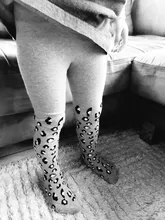 Medias de algodón con estampado de leopardo para niña y niño, medias para niña pequeña, ropa interior para chico 2020