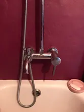 Mixer Tap Faucet-Set Hand-Sprayer Rainfall Shower Frap Bathroom Chrome-F2416 Wall-Mounted