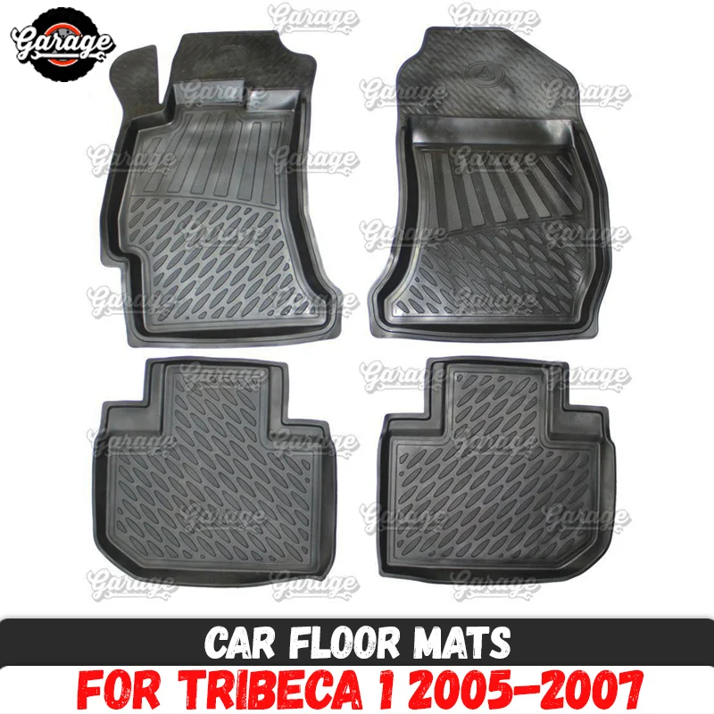 Автомобильные коврики чехол для Subaru Tribeca 1 2005-2007 резиновые комплект/4 шт. или 2