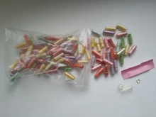 100 unids/lote mensaje en botella mensaje lindo cápsula carta de amor pastilla Color claro Mini Botella de deseo regalo de navidad regalo de vacaciones