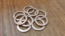 Gasket-Ring Sealing-Washer Flat-Seal Copper-Crush Brass M4 M16 DIN7603 M5 M8 Red M26