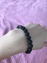 Pulsera de madera de Lava de piedra volcánica para hombre y mujer, pulsera de cuentas de 8mm, cadena para la muñeca de Buda tibetano, pulseras de regalo de joyería