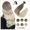 Full Shine Hair U Tip Extensions Balayage Color 50g Machine Made Remy Nail Tip Hair Extensions Human Hair Keartin Capsule Fusion ► Photo 1/6