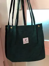 Bolso de hombro de pana para mujer, bolsa de compras reutilizable, informal, para un número dado, 2021