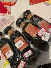 Extensiones de cabello humano rizado brasileño, mechones de pelo Remy de color natural, 1/3/4 unidades, 8-28