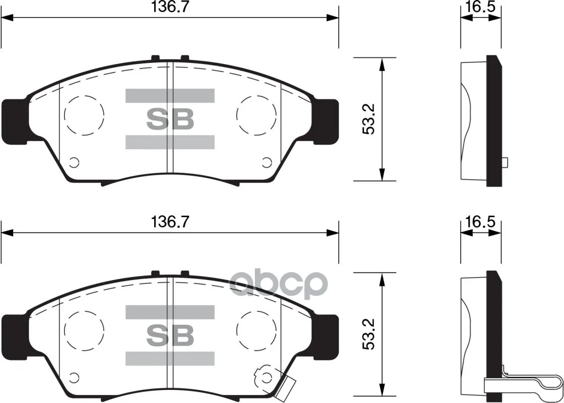 Колодки Тормозные Suzuki Liana 02 Передние Sangsin Brake Sp1541 Sangsin brake арт. SP1541