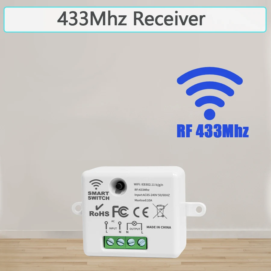 Kablosuz AÇIK KAPALI Anahtarı RF433 Modülü Uzaktan Kumanda ışık anahtarı 1/2/3 Gang Duvar Anahtarı Ampul Avize 10A 110V 220V