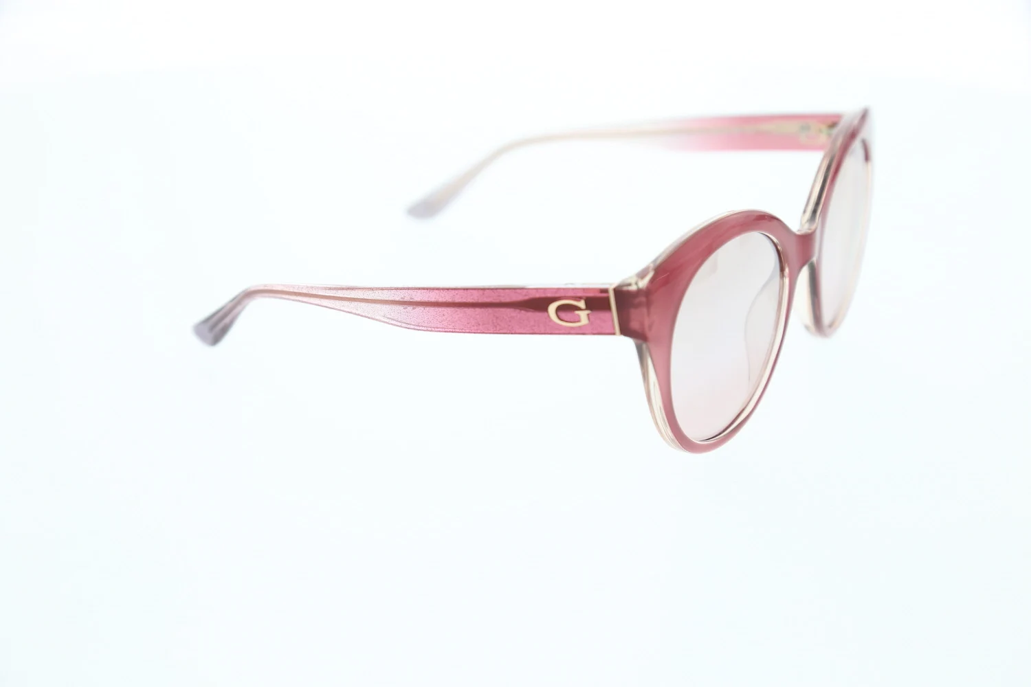 

Women's sunglasses gu 7553 74f bone pink organic oval aval 53-21-140 guess