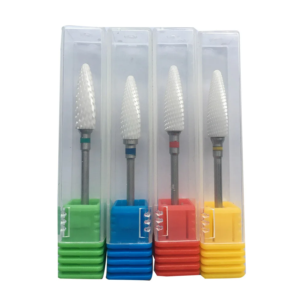 

KiMaxcola Ceramic Nail Drill Bit Electric File Nail Manicure Pedicure machine accessories 3/32" Shank nail cleaner bit H0620