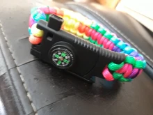 Brazalete de supervivencia al aire libre para hombres y mujeres, Paracord trenzado, multifunción, para acampada, rescate, pulsera de emergencia, brújula, cuchillo, silbato