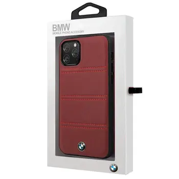 

Case cover iPhone 11 Pro Max license BMW leather red