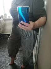 Harem Trousers Pantalon Striped-Pants ZANZEA Cotton Linen Baggy Streetwear Plus-Size