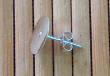 100 unids/lote 4-10mm bronce rodio KC Metal dorado blanco Post pendientes Base pines con pendiente macho oreja para piezas de joyería