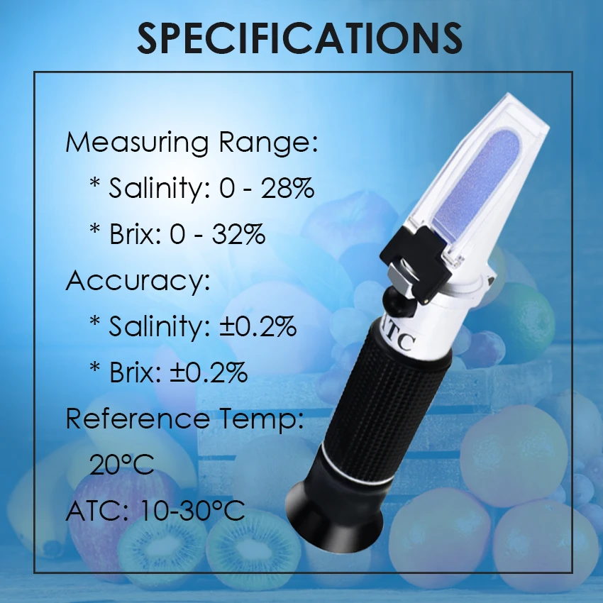 brix & 0-28% salinidade com cloreto de