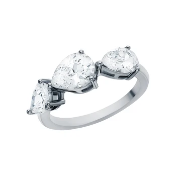 

Silver ring with cubic zirconia sunlight sample 925