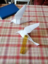 Pájaro geométricos 3D de Animal en miniatura escultura figura de acción rompecabezas los niños regalo Educativo Casa creativa Deco decoración de juguete
