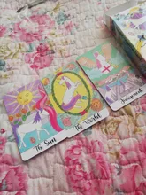 Cartas de Tarot de unicornio de cristal, guía, adivinación, Destino, Juego de mesa, 78 cartas/juegos