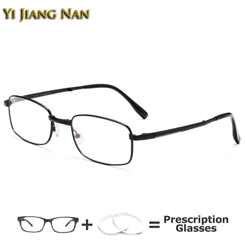 

Prescription Folding Men Eyeglasses Pure Titanium Glasses Frames Ultra Light Eyewear Spectacle Occhiali Da Vista Uomo for Women