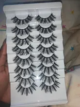 SEXYSHEEP-pestañas postizas 3D, 5/8/10 pares, naturales, voluminosas, maquillaje