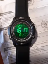 SKMEI-reloj Digital resistente al agua para hombre, cronómetro de correa de silicona, 100M, electrónico, deportivo, negro