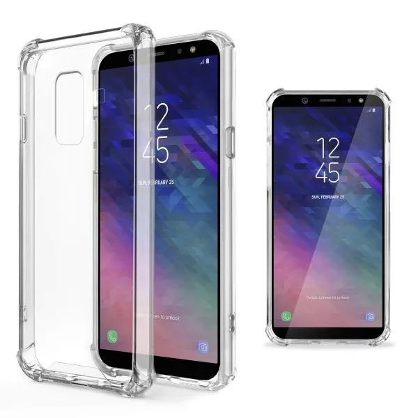 Гелевый Чехол-подставка для samsung A6 Plus | усиленные уголки антистатические антишоковые края A6
