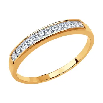 

Sokolov ring in Gold with cubic zirconia, fashion jewelry, gold, 585, women's male