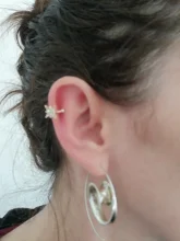 Pendientes de Clip de hoja de oro para mujer, sin Piercing, Puck Rock, Vintage, cristal, estrella, joya para oreja, regalos de joyería para niña