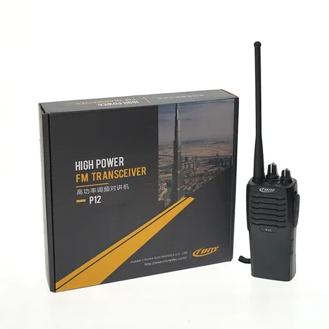 

CRONY WIRELESS TWO WAY RADIO, RECHARGEABLE WALKIE TALKIES FOR CAMPING HIKING HUNTING -P12 -BLACK