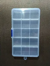 Caja de herramientas de plástico con 15 ranuras para joyería, organizador artesanal, estuche de transporte, cuentas de almacenamiento, F2414