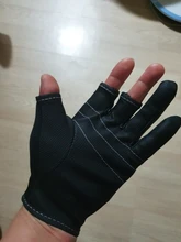 ABU Garcia-guantes de pesca de cuero de alta calidad, cómodos, antideslizantes, para pesca al aire libre, 1 par