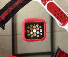 Funda protectora de silicona para Apple Watch, Protector de parachoques para carcasa de reloj Apple, 44mm, 40mm, 42mm, 38mm, accesorios para Apple watch series 5 4 3 se 6
