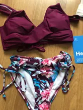 Swimsuit Women Bikini-Sets Bathing-Suits Lemon CUPSHE Lace-Up Print Two-Pieces Sexy Yellow