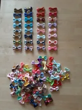 Small Dog Ribbon Hair-Bows Grooming-Accessories Rubber-Band Pet Elastic Cat Cute 100pieces/Lot
