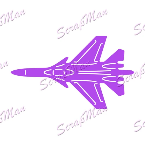 Нож для вырубки &quotMilitary Plane-1&quot (Военный самолет-1) от ScrapMan | Дом и сад