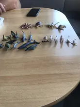 Oenux-figuras de acción de animales marinos para niños, modelo pequeño de océano, vida marina, ballena, tiburón, cangrejo, Tortuga, juguete educativo de PVC