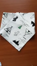 Baberos triangulares impermeables de algodón con dibujos animados para bebé, Bandana, babero para recién nacido, tela absorbente