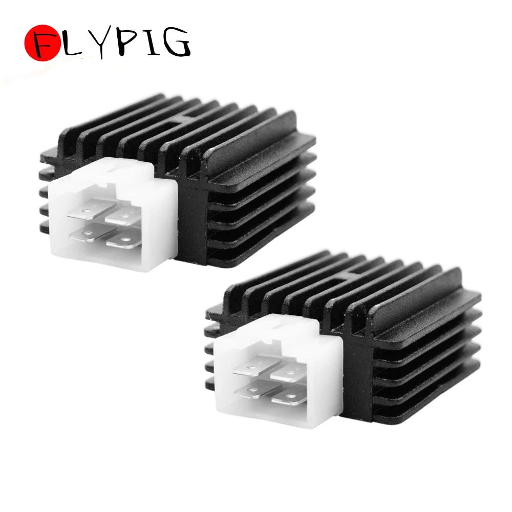 12V мотоциклов Напряжение Регулятор выпрямителя 4Pin для 50cc-125cc GY6 50cc 60cc 80cc 125cc 150cc Скутер мопед Go Kart ATV H055-002 - Цвет: TSX-RC101-2pcs