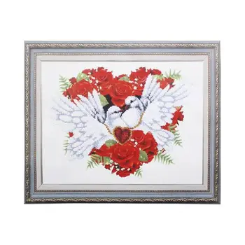 

B-309 set for embroidery with beads 'Magic canvas ''With love!!!', 30x24 cm