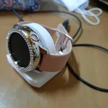 Parachoques de PC de diamante de dos filas para Samsung Galaxy Watch Active 2, funda de 40mm y 44mm, accesorios de cubierta fina ostentosa para mujer