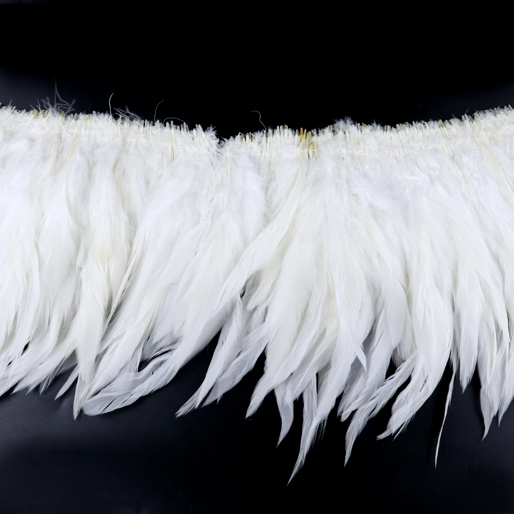 WCFeatherS 800-1000 шт Натуральное белое седло для петуха перья мухобойка материал DIY украшения декоративный Шлейф торговля