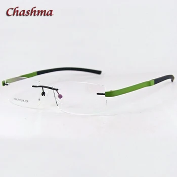 

Chashma Brand Colorful Frameless Top Quality Optical Frames Black Blue Red Elegant Myopia Spectacle Rimless Glasses